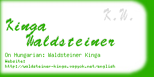 kinga waldsteiner business card